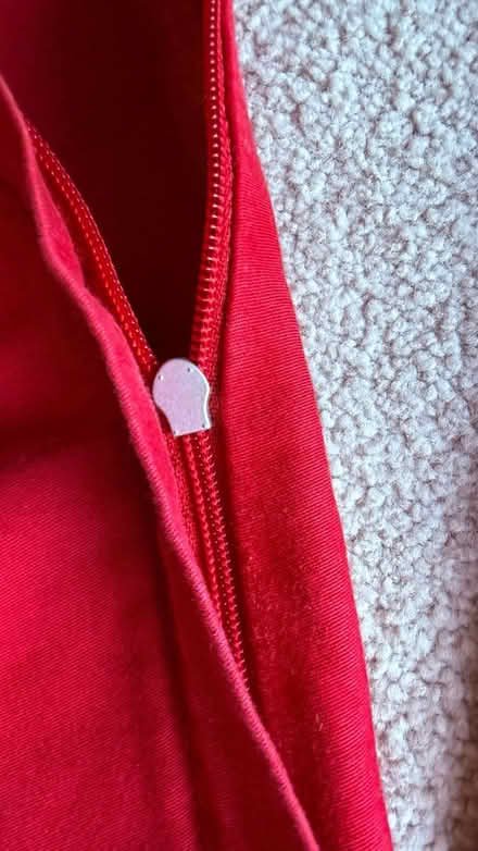 Photo of free 2 Large Red Cushion Covers (Billericay CM11) #4