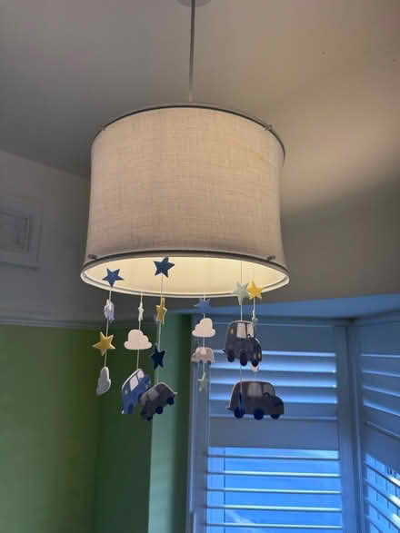 Photo of free Baby blue light shade - nursery (KT3 New Malden) #1