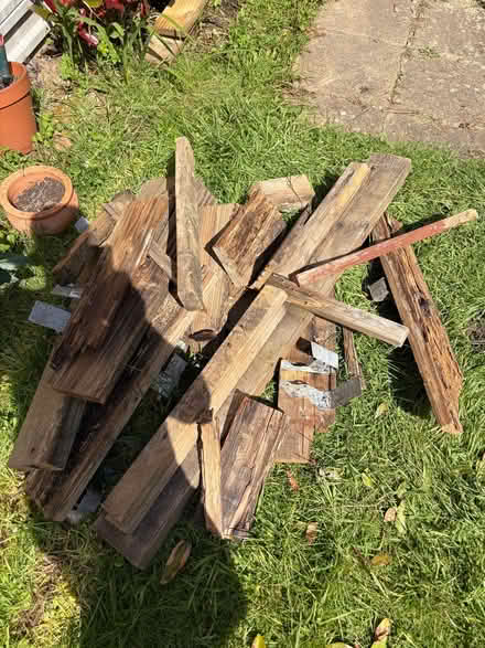 Photo of free Old wood with metal fixings - good for firewood (Fareham PO15) #1