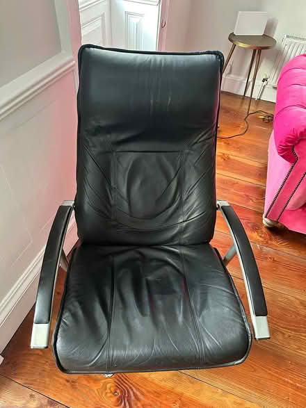 Photo of free Reclining black leather chairs (EX30AJ) #3