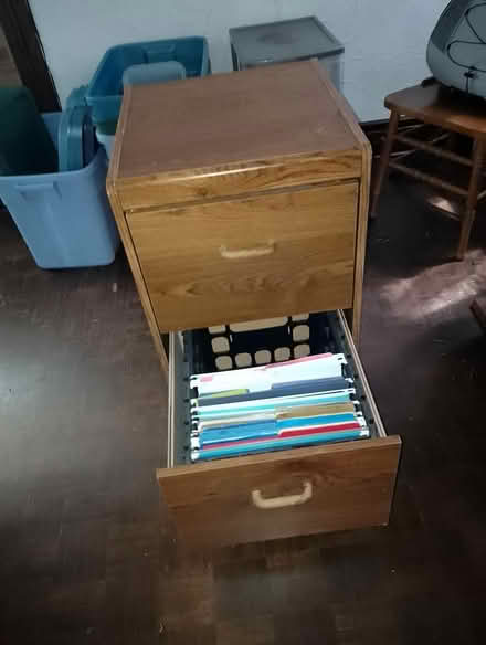 Photo of free Woodgrain Filing Cabinet (South-End Guelph) #3