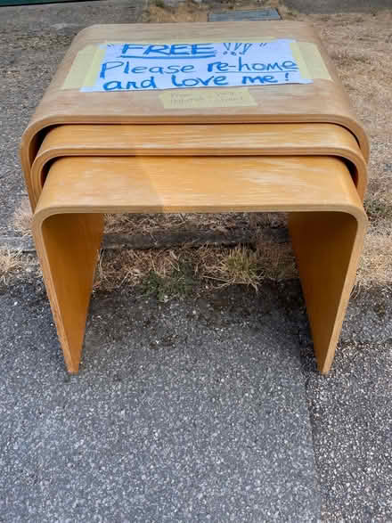 Photo of free 3 Habitat nest of tables (Rochester ME1) #1