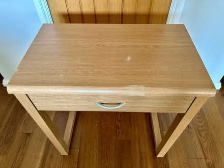 Photo of free Oak Effect Table with Drawer (New Milton BH25) #3