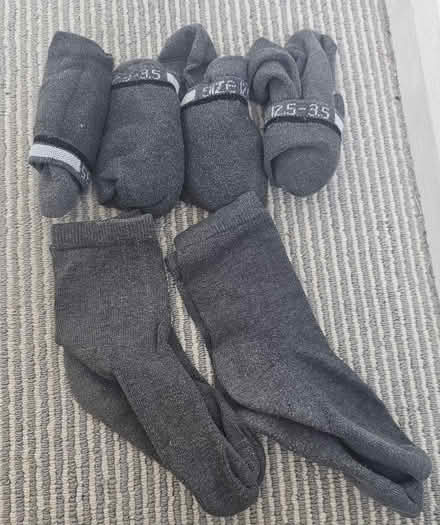 Photo of free 6 pairs school socks 12.5-3.5 (Hounslow TW3) #1