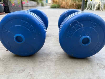 Photo of free York blue dumbbells 5kg (Cottonmill AL1) #1
