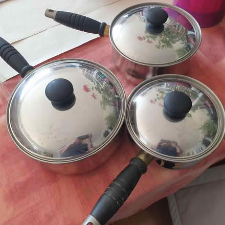 Photo of free x3 copper based saucepans + lids (seaton EX12) #3