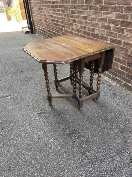 Photo of free Gate leg table with barley twist legs in need of tlc (West Blatchington BN3) #2