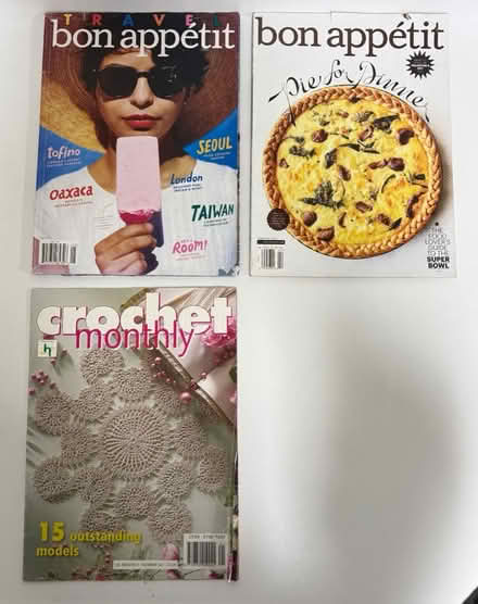 Photo of free Cooking & Crochet magazines (1075 Valencia Avenue) #1