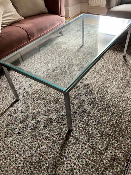 Photo of free Two upholstered chairs/glass coffee table (Hoylake CH47) #3