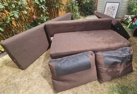 Photo of free Brown double bed sleeper couch. L shape (Harpenden AL5) #1