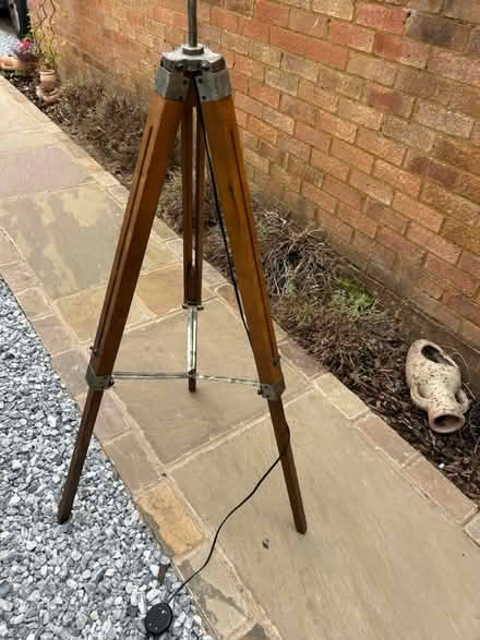 Photo of free Wooden tripod lamp (AL3 near Waitrose) #1