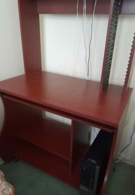 Photo of free Small mahogany effect computer unit (Acle NR13) #2