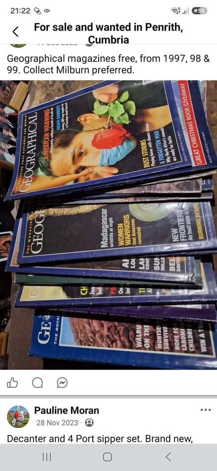 Photo of free Collection of Geographical magazines (Milburn CA10) #1