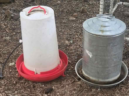 Photo of free Plastic and metal poultry waterers (Table Mesa) #1