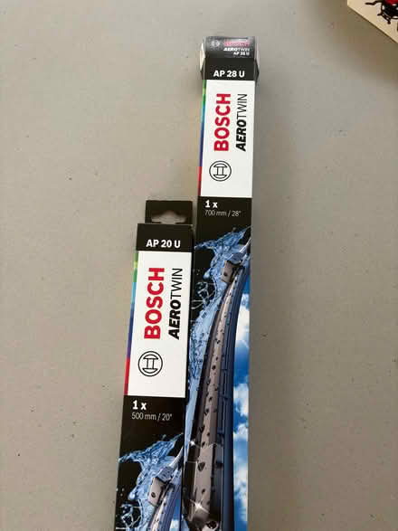 Photo of free Bosch Aero Twin AP28U 2 x front wiper blades (Langwathby CA10) #1