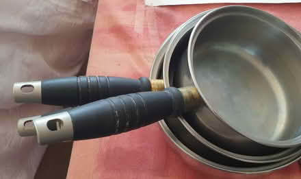 Photo of free x3 copper based saucepans + lids (seaton EX12) #4