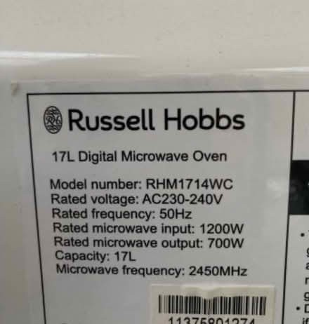 Photo of free Russell Hobbs microwave (Skaters' Meadow CB3) #4