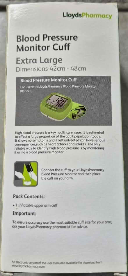 Photo of free Blood pressure monitor cuff (Fairfield L13) #1