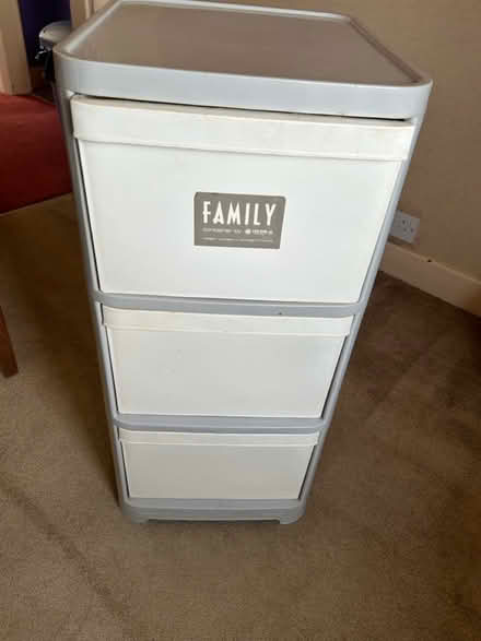 Photo of free Plastic 3 draw storage unit (Hereford HR4) #2