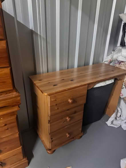 Photo of free 2 Pine Bedside Tables & 1 Desk (NG7 2NR) #3