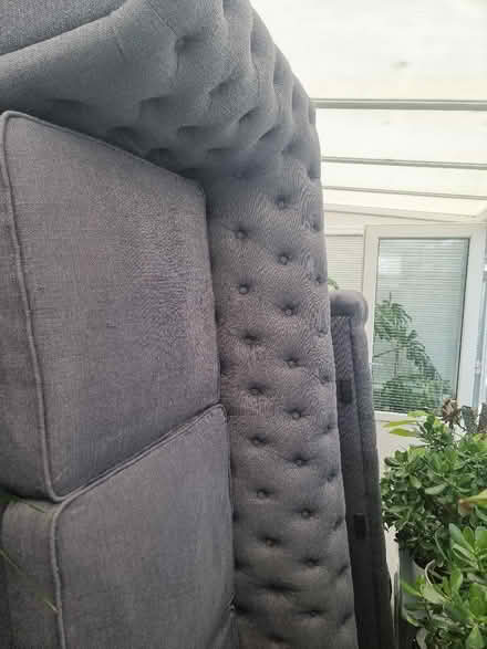 Photo of free Grey 3 and 2 seater Chesterfield sofas (Rugeley WS15) #1