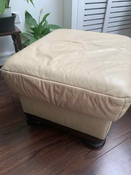 Photo of free Vintage 3-Piece Italian Leather Sofa Suite & Footstool (Gorse Hill M16) #2