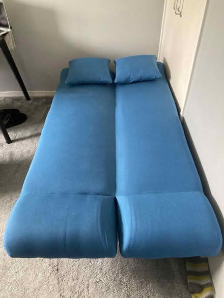 Photo of free Blue fold out sofa bed (Purwell SG4) #2