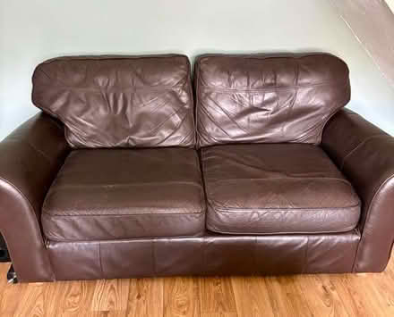 Photo of free 2 and 3 seater leather sofas (Moorside M27) #2