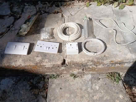 Photo of free Various electrical items: socket, light switch, bell wire (Little Ashley BA15) #1