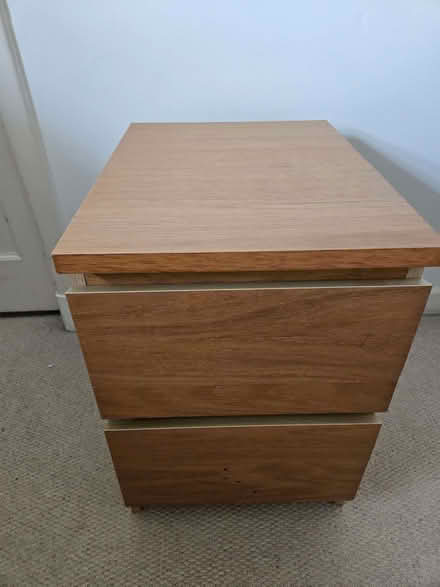 Photo of free IKEA Malm Two Drawer Bedside Table. (Bozeat NN29) #1