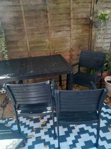 Photo of free Ikea Black table & 5 chairs (Hockley Heath B94) #1