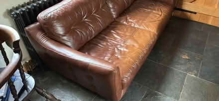 Photo of free Leather sofa 3 seats (Mappleborough Green B80) #2