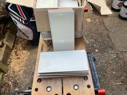 Photo of free Box of white brick shape tiles (The Camp AL1) #1