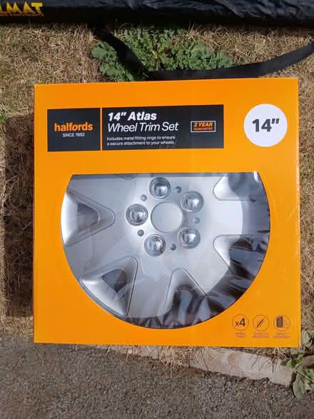 Photo of free X2 Wheel Trims 14 inch (possibly caravan) (Kettering NN14) #1
