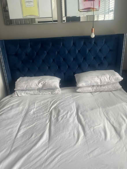 Photo of free Navy super king bed frame (Widnes) #1