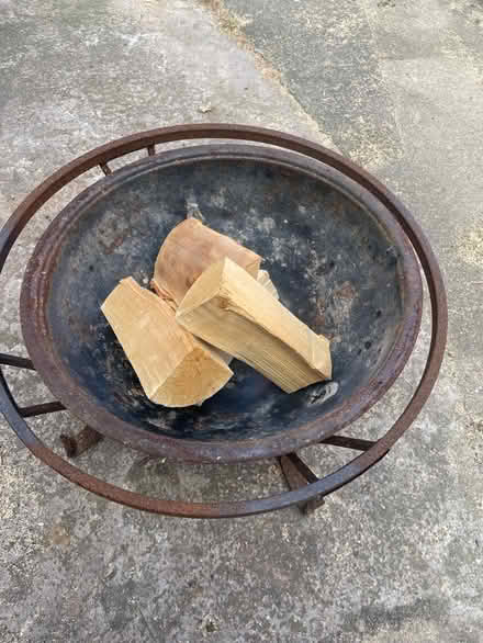 Photo of free Fire pit/bowl with wrought iron cradle (Whitley Bay NE26) #1
