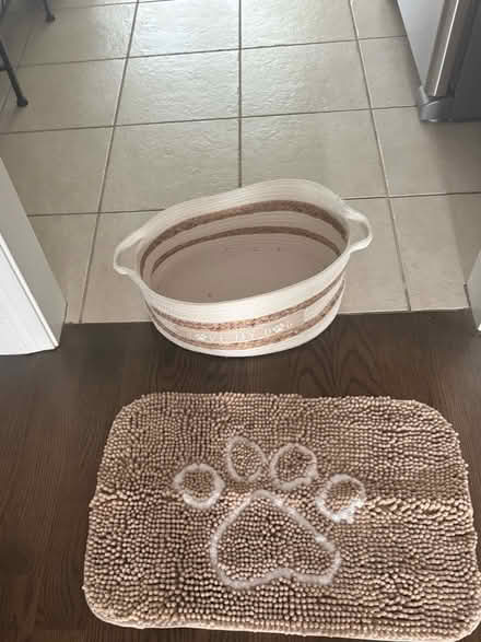 Photo of free Dog mat and toy basket (Wakefield) #1