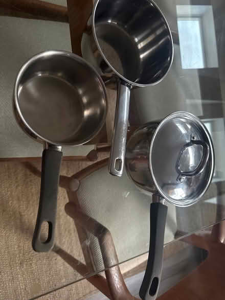 Photo of free Three stainless steel pans (Ealing W13 W13) #1