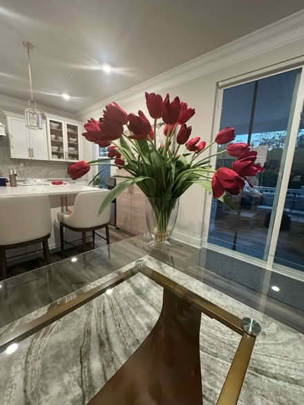 Photo of free Artificial flower arrangement (White plains) #1