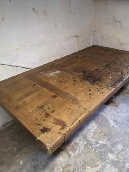Photo of free Large chunky wooden table (Ilkley) #3