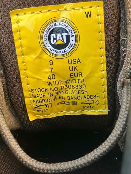 Photo of free Tan leather Caterpillar boots (Coulsdon, CR5) #2