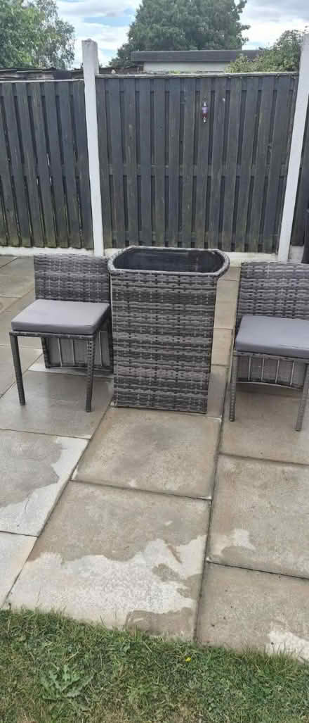 Photo of free Box Cube Rattan table & 2 Chairs (Prescot Merseyside L35) #1