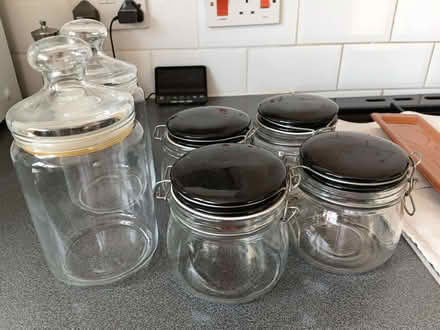 Photo of free Glass kitchen storage jars. (Queens Park BH9) #1