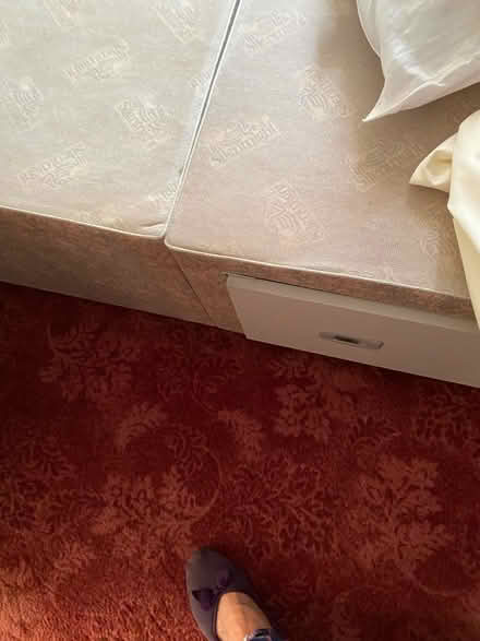 Photo of free Double bed frame with 2 drawers (LE6 Groby Leicester) #2