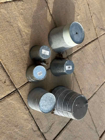 Photo of free 6 Metal Plant Pots (West Kirby CH48) #3