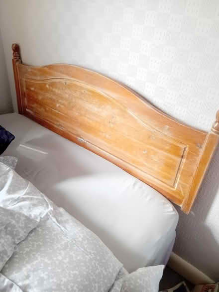 Photo of free Wooden headboard & dining table (Stockport SK2) #1