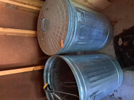 Photo of free 2 metal garbage cans (winnetka) #2