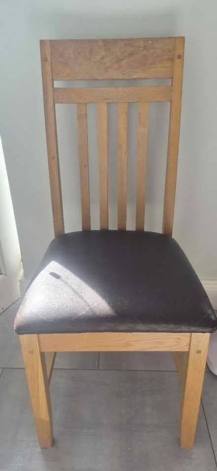 Photo of free Solid Oak Kitchen Table & 6 chairs (Balbriggan) #3