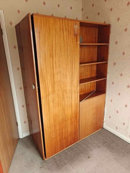Photo of free Brown wood wardrobe (Birstall, LE4) #1