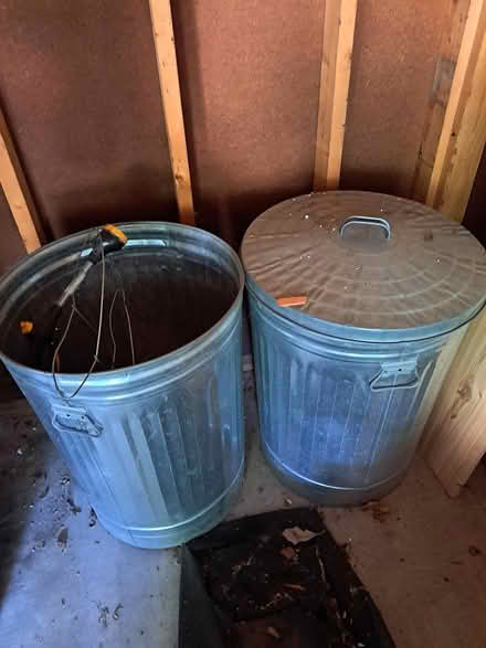Photo of free 2 metal garbage cans (winnetka) #1